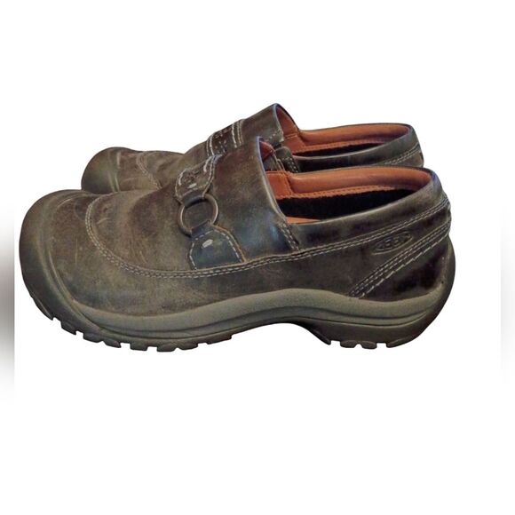 - Keen  kaci leather slip on mule, clogs Size 7.5 Outdoors Camp Hike Trail - Picture 1 of 6